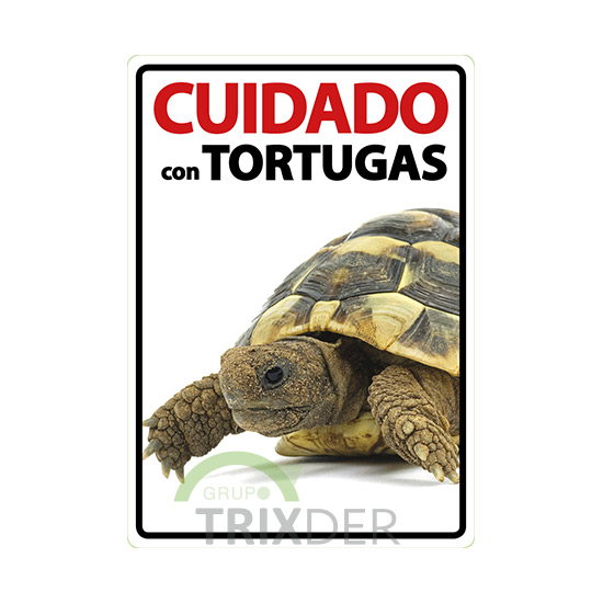Señal A5 'Cuidado Con Tortugas' 14.8x21cm         