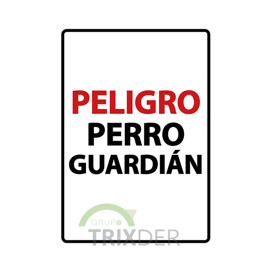Señal A5 'Peligro Perro Guardián' 14.8x21cm       